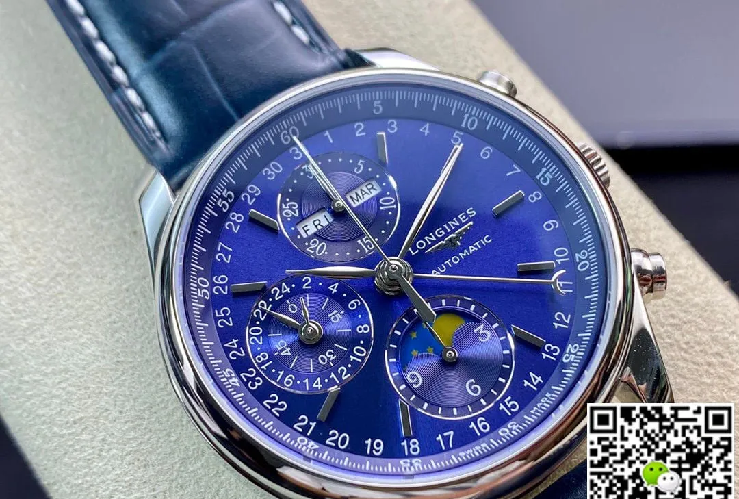 Longines Master Collection L2.773.4.92.0 YL Factory 1:1 Best Edition Replica Watch Blue Leather Strap